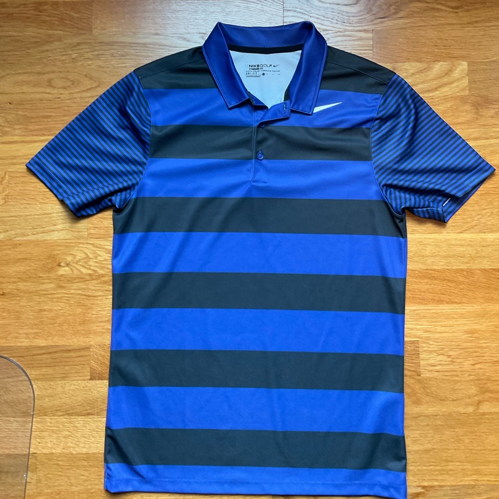 Nike Men's Striped Golf Polo Shirt NWOT